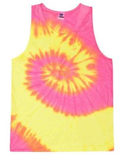 Tank Top For Local Leagues-Tie-Dye CD3500 Adult 54 oz 100% Cotton Tank Top - Fluorescent Swir