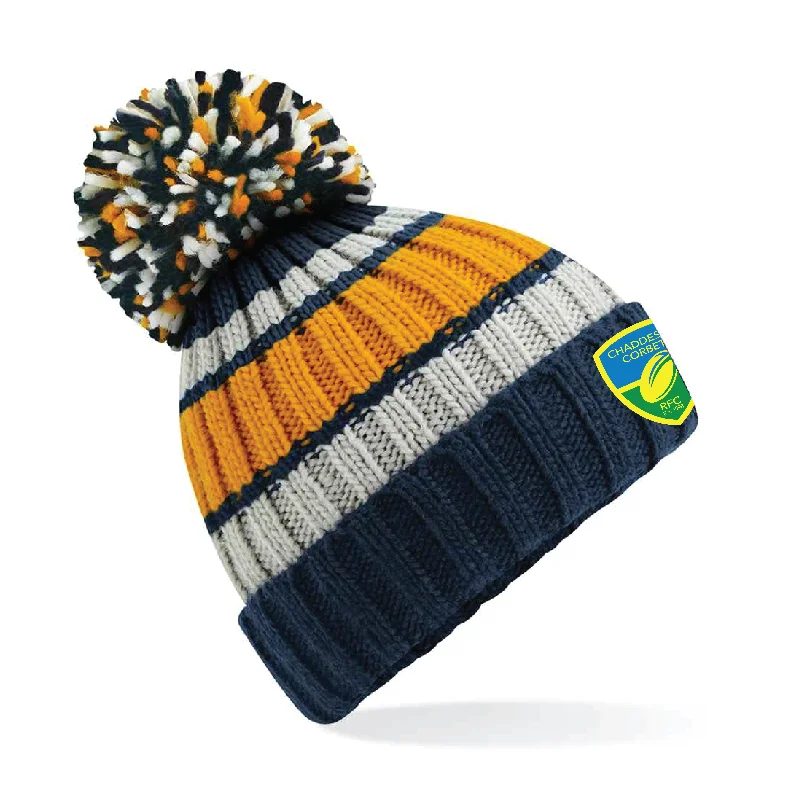 CCRFC Fleece Lined Beanie Hat - Navy/yellow