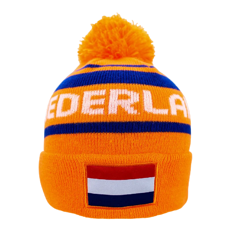 Personalized Hat For Group Fundraisers-Netherlands Women's World Cup Stripe Beanie (9GS105Z117)