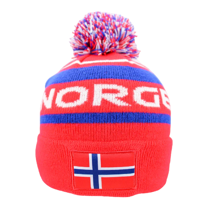 Hat With Custom Logos & Text-Norway Women's World Cup Stripe Beanie (9GS105Z120)