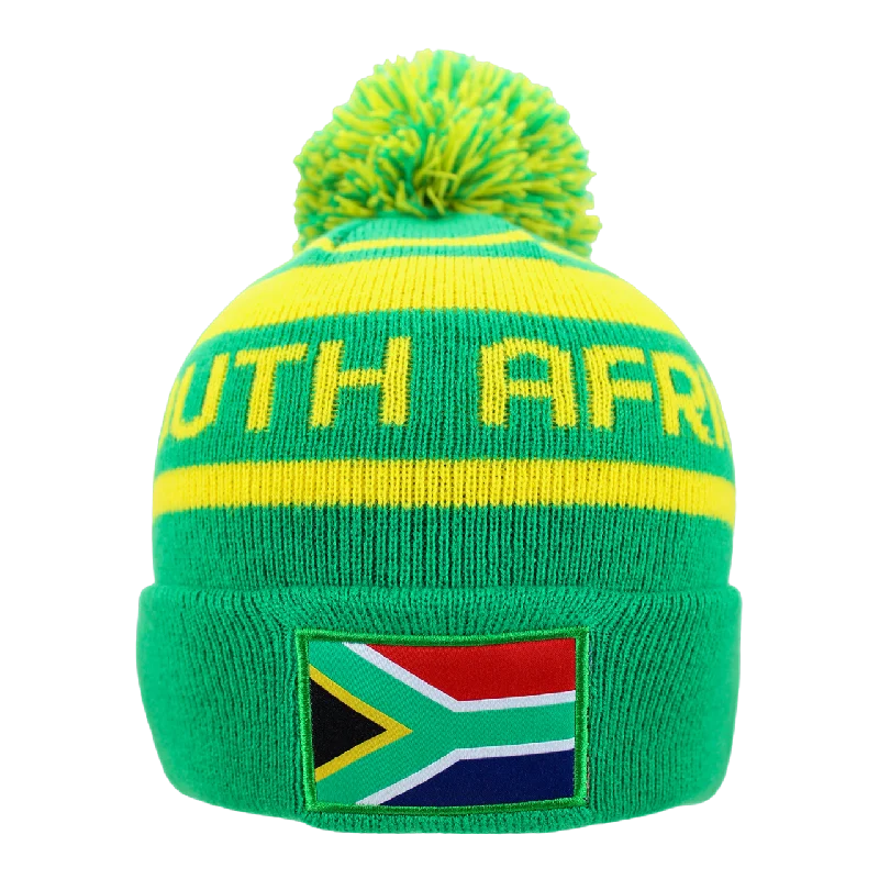 Custom Hat For Limited-Time Offers-South Africa Women's World Cup Stripe Beanie (9GS105Z123)