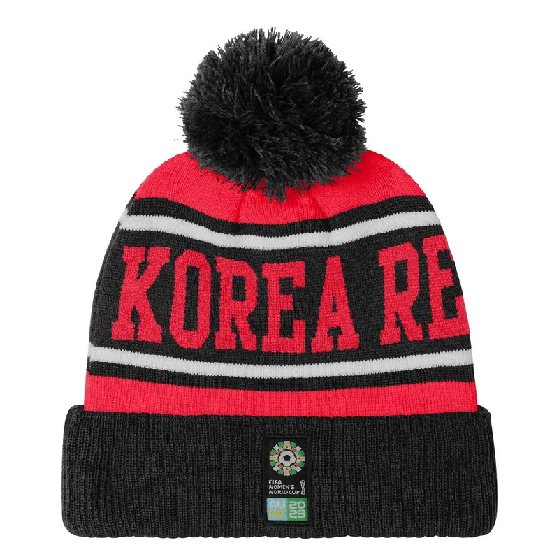 Custom Hat For Competitive Schools-South Korea Cuffed Pom Beanie (7KIMO7A48-KOR)