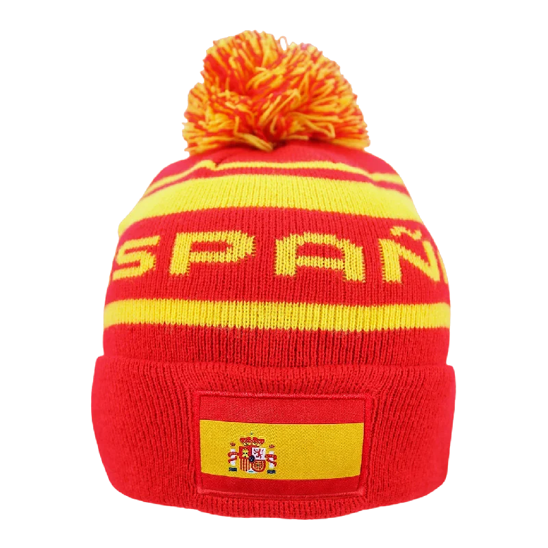 Personalized Hat For Special Recognitions-Spain Women's World Cup Stripe Beanie (9GS105Z124)