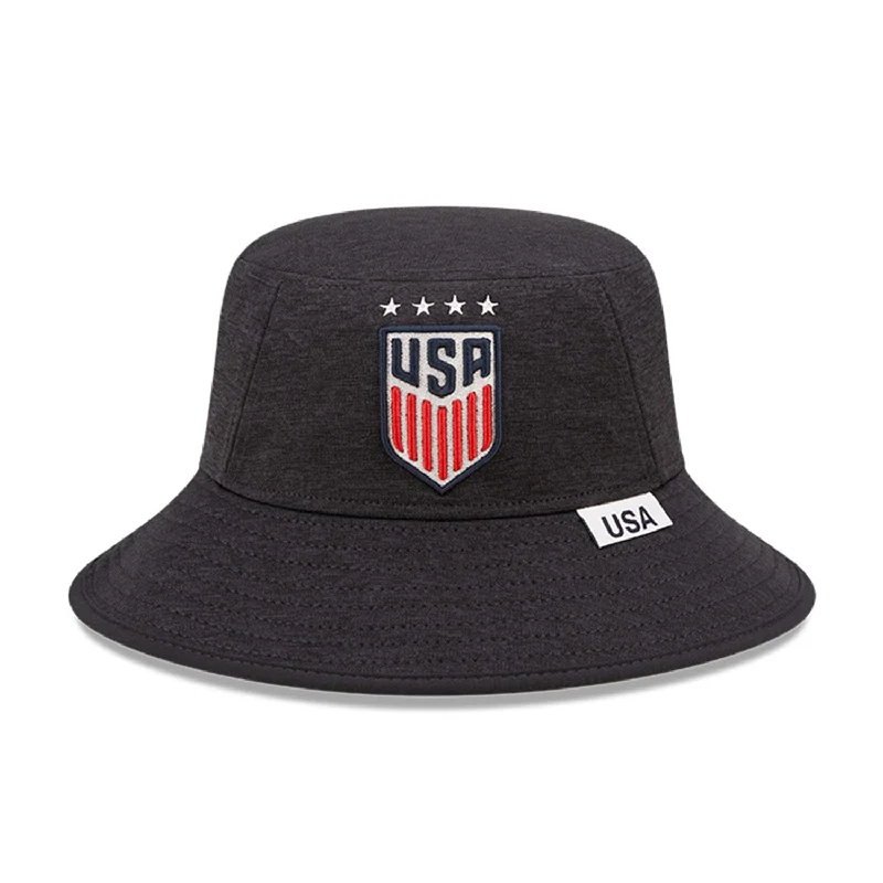 Hat For Corporate Team Activities-Men's New Era USWNT Shadow Tech Heather-Navy Bucket