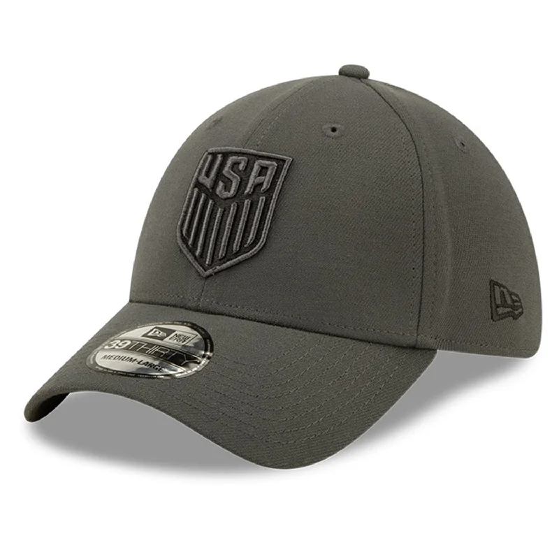 Hat For Fun League Competitions-Men's New Era USA 39Thirty Classic Tonal Grey Hat