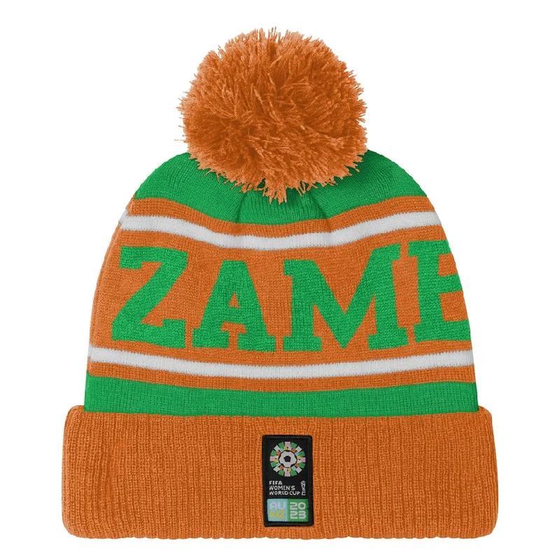 Custom Hat For Holiday Promotions-Zambia Cuffed Pom Beanie (7KIMO7A48-ZAM)